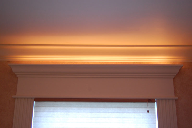Close-up of crown molding.