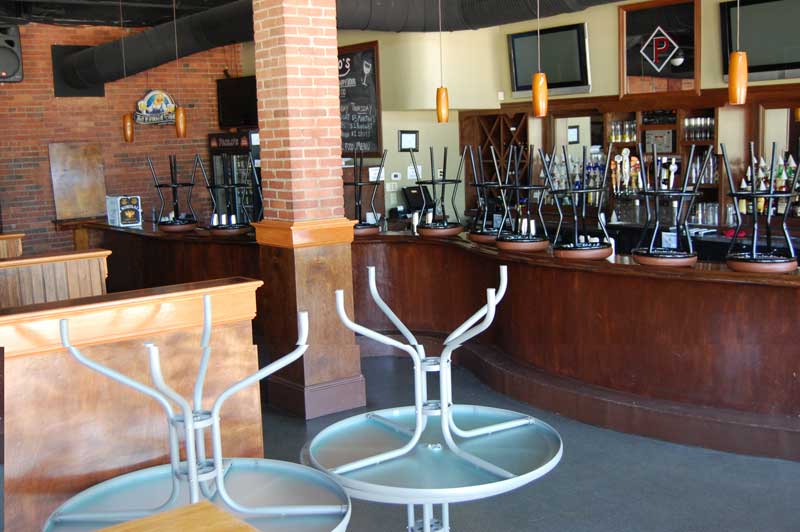 Wooden bar from distance.